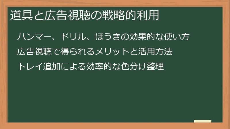 道具と広告視聴の戦略的利用