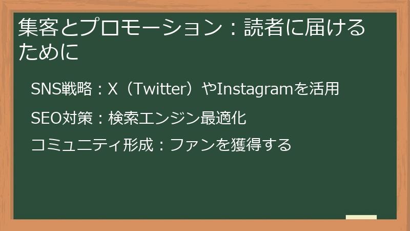 集客とプロモーション：読者に届けるために