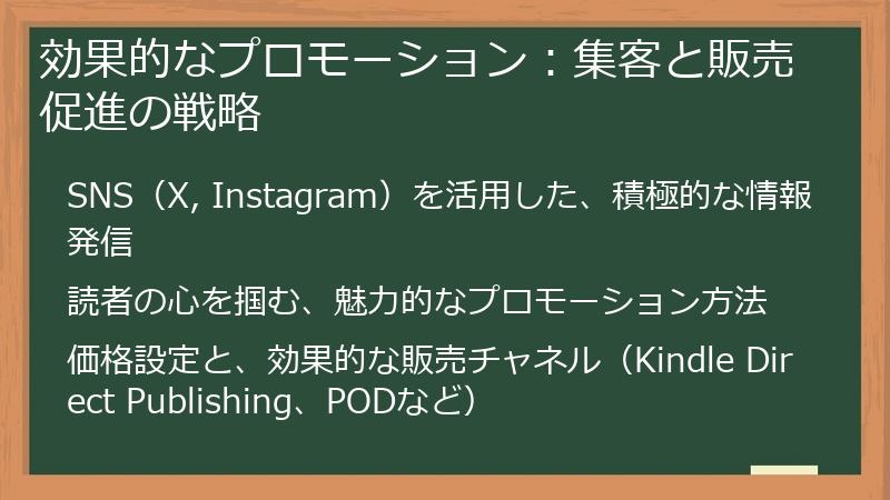 効果的なプロモーション:集客と販売促進の戦略