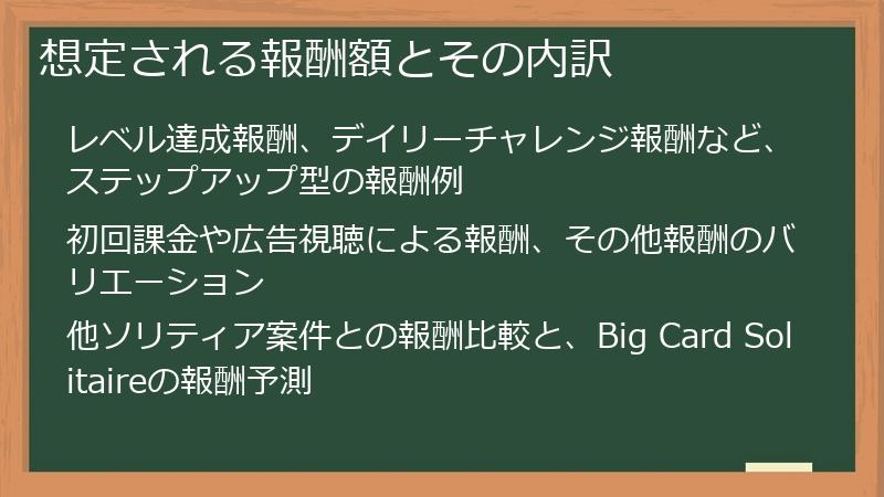 想定される報酬額とその内訳