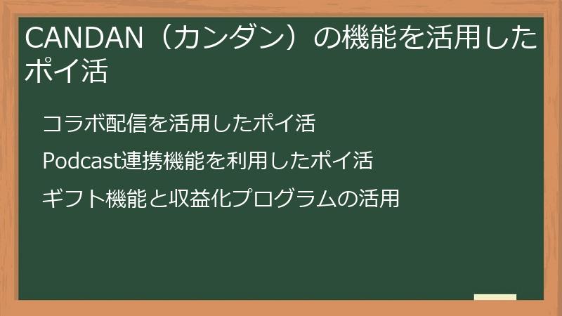 CANDAN（カンダン）の機能を活用したポイ活