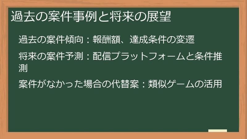 過去の案件事例と将来の展望