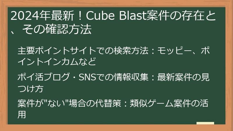 2024年最新！Cube Blast案件の存在と、その確認方法