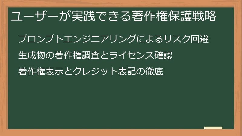 ユーザーが実践できる著作権保護戦略