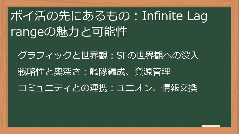 ポイ活の先にあるもの：Infinite Lagrangeの魅力と可能性