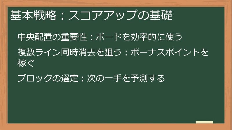 基本戦略：スコアアップの基礎