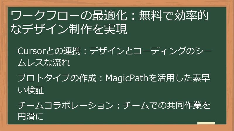ワークフローの最適化：無料で効率的なデザイン制作を実現