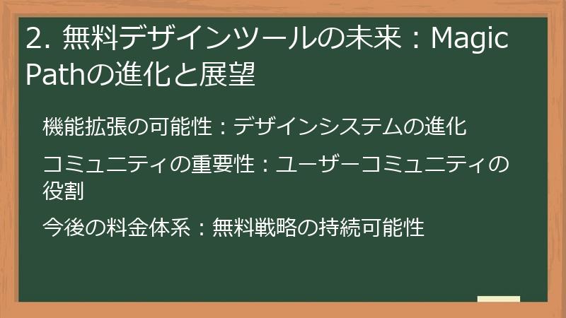 2. 無料デザインツールの未来:MagicPathの進化と展望