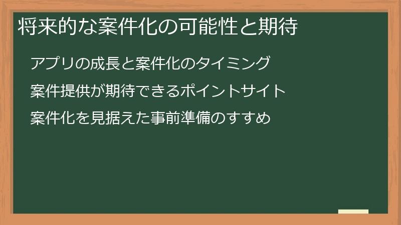 将来的な案件化の可能性と期待