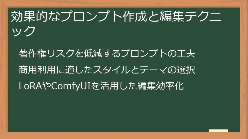 効果的なプロンプト作成と編集テクニック