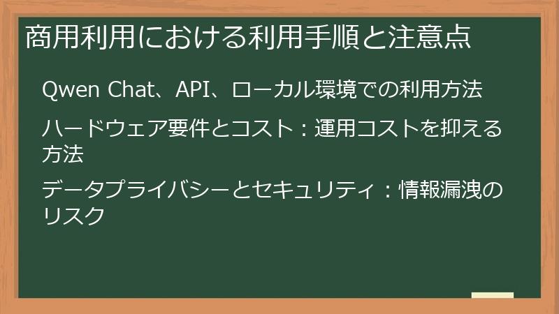 商用利用における利用手順と注意点