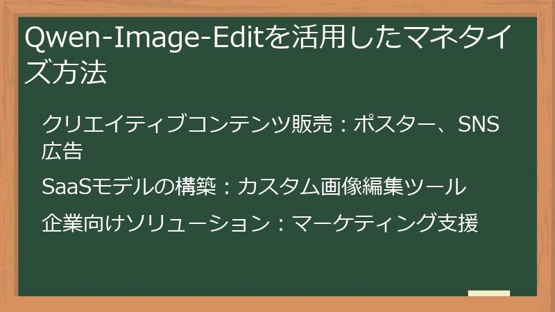 Qwen-Image-Editを活用したマネタイズ方法