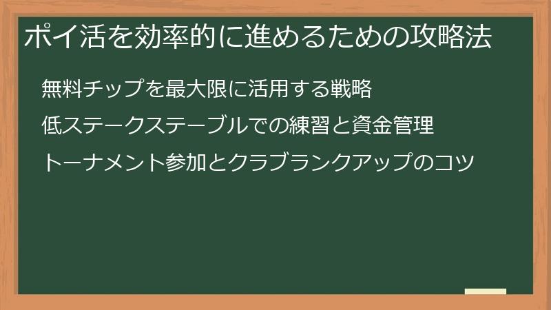 ポイ活を効率的に進めるための攻略法