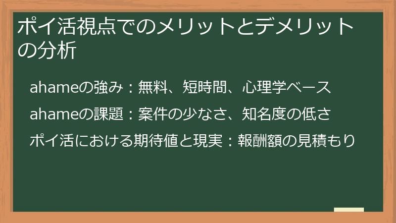 ポイ活視点でのメリットとデメリットの分析