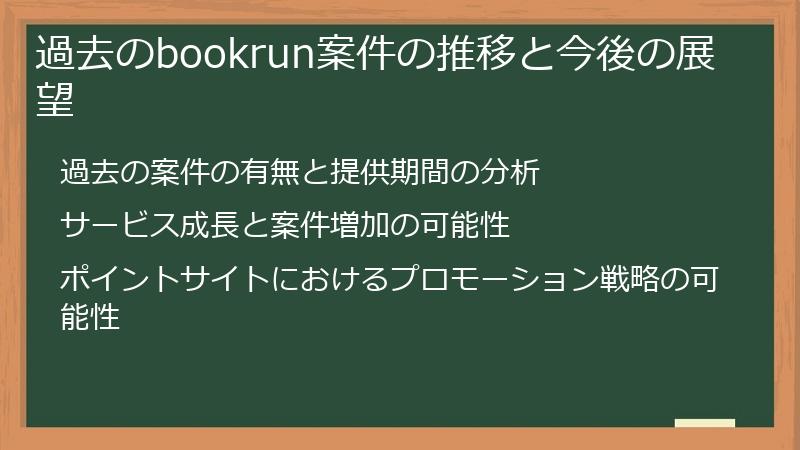 過去のbookrun案件の推移と今後の展望