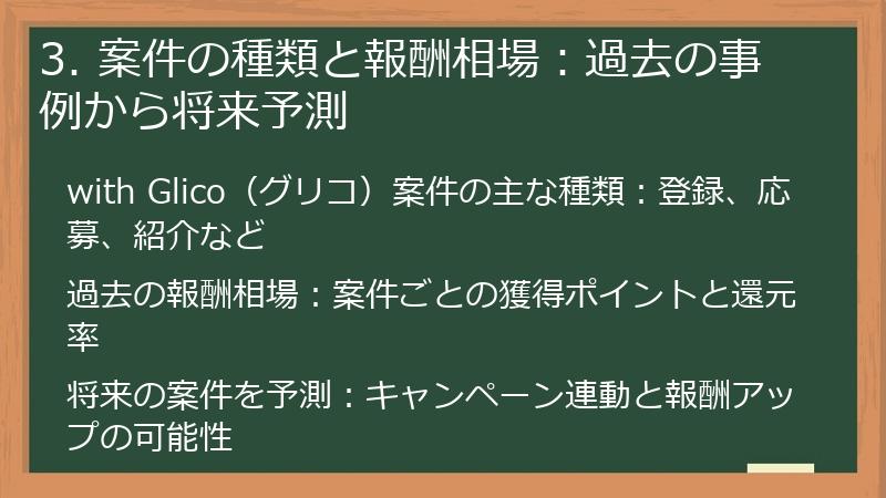3. 案件の種類と報酬相場：過去の事例から将来予測