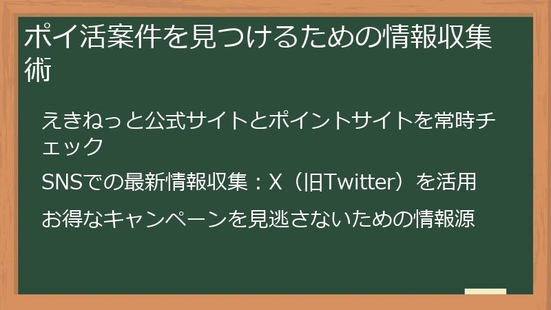 ポイ活案件を見つけるための情報収集術