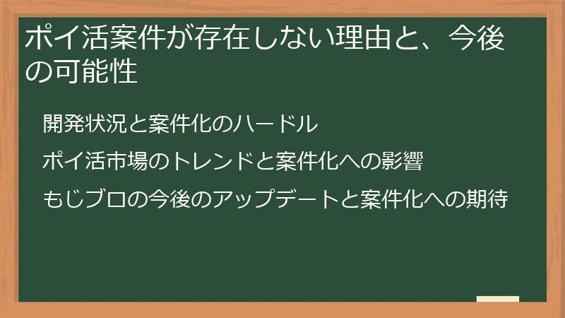 ポイ活案件が存在しない理由と、今後の可能性
