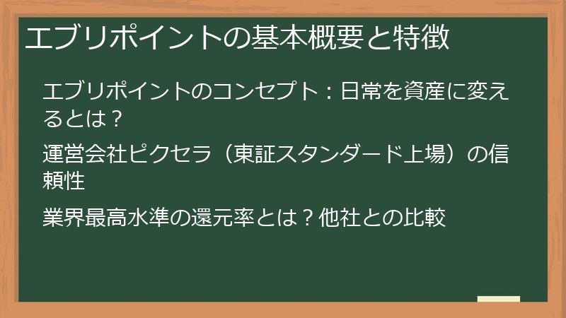 エブリポイントの基本概要と特徴