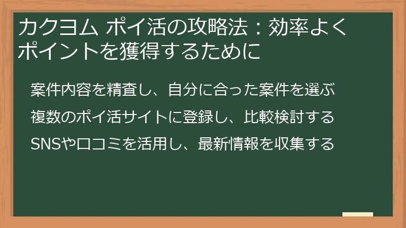 カクヨム ポイ活の攻略法：効率よくポイントを獲得するために