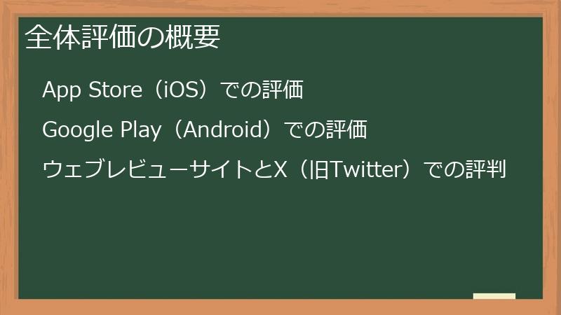 全体評価の概要