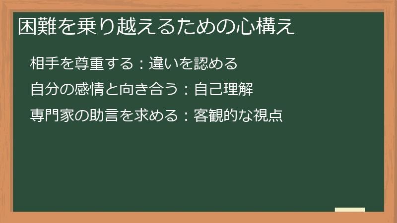 困難を乗り越えるための心構え