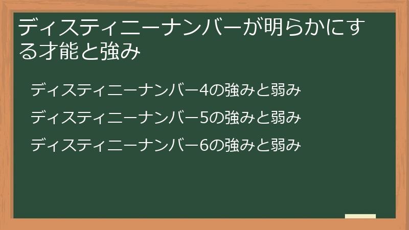 ディスティニーナンバーが明らかにする才能と強み