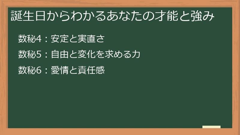 誕生日からわかるあなたの才能と強み