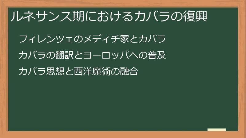 ルネサンス期におけるカバラの復興