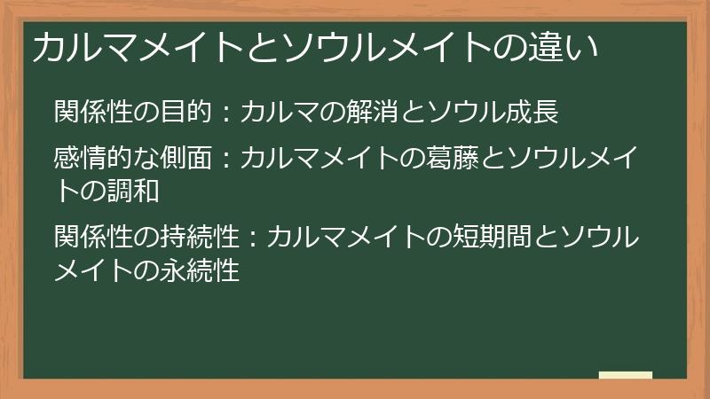 カルマメイトとソウルメイトの違い