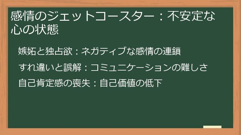 感情のジェットコースター：不安定な心の状態