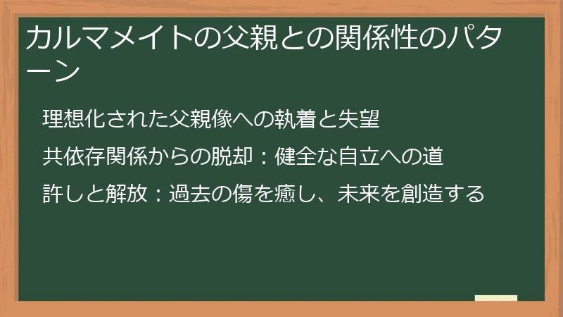 カルマメイトの父親との関係性のパターン