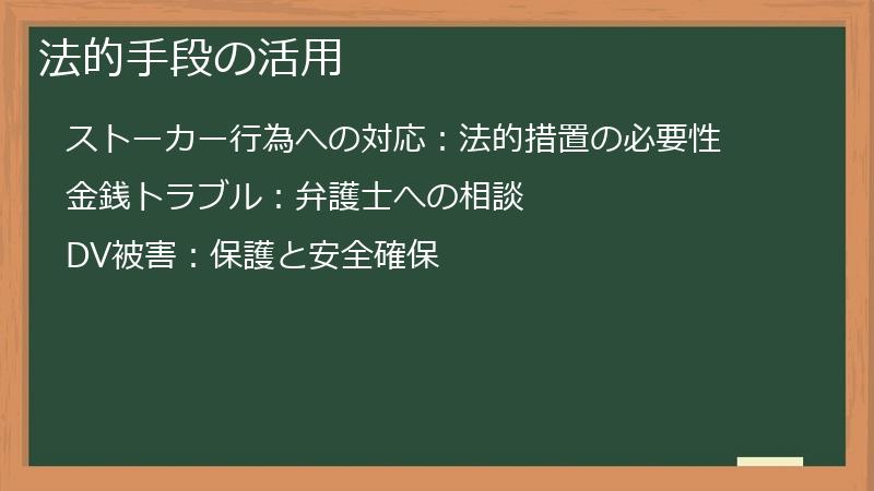 法的手段の活用