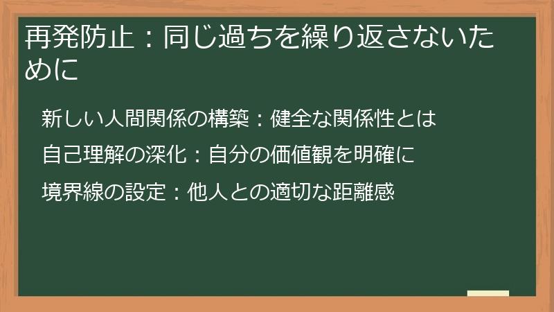 再発防止：同じ過ちを繰り返さないために