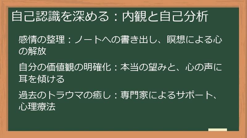 自己認識を深める:内観と自己分析