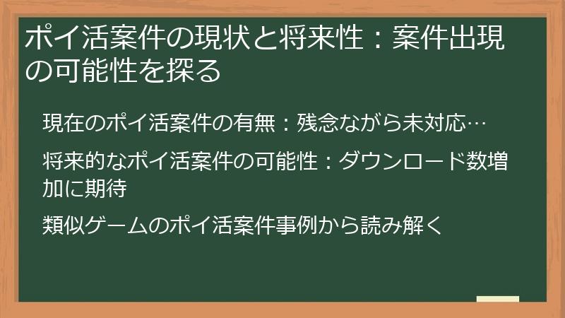 ポイ活案件の現状と将来性：案件出現の可能性を探る