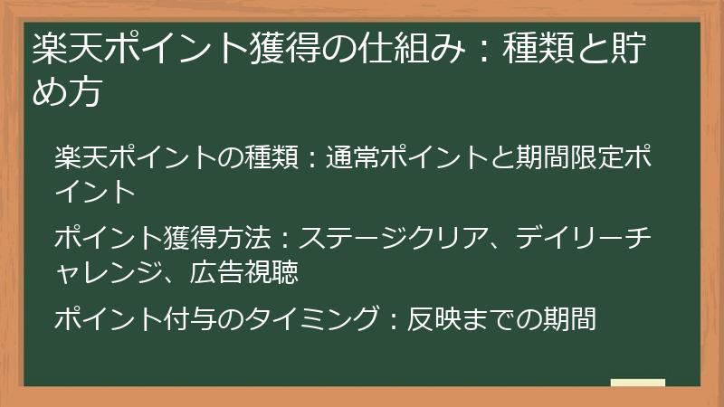 楽天ポイント獲得の仕組み:種類と貯め方