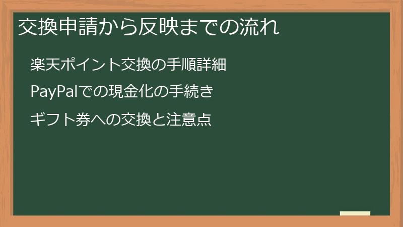 交換申請から反映までの流れ