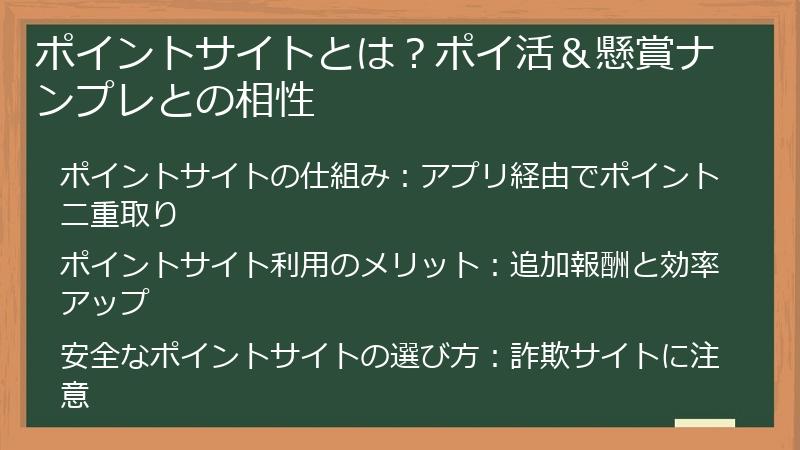 ポイントサイトとは？ポイ活＆懸賞ナンプレとの相性