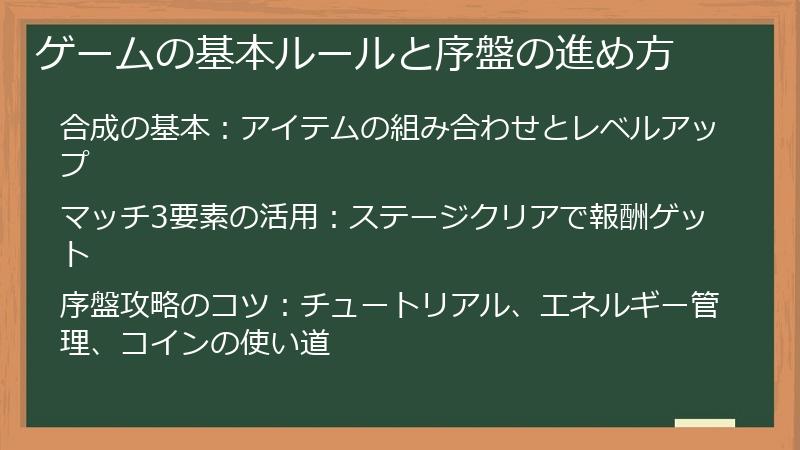ゲームの基本ルールと序盤の進め方