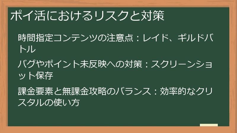 ポイ活におけるリスクと対策