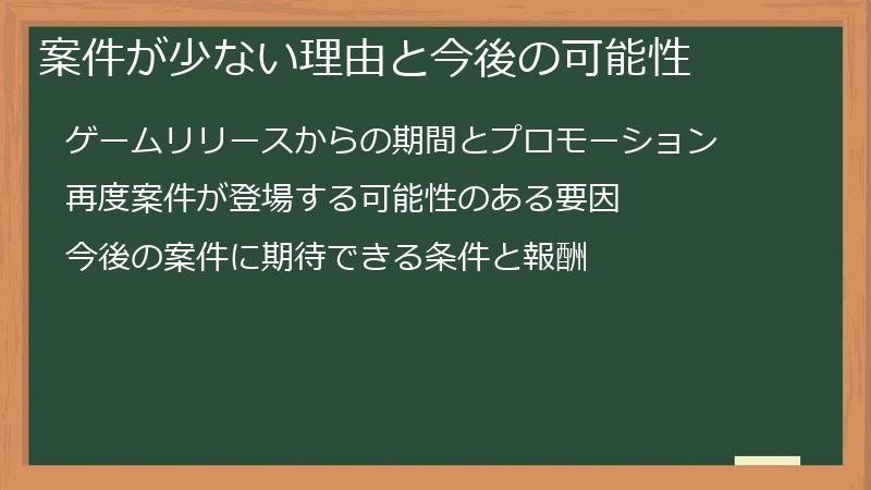 案件が少ない理由と今後の可能性