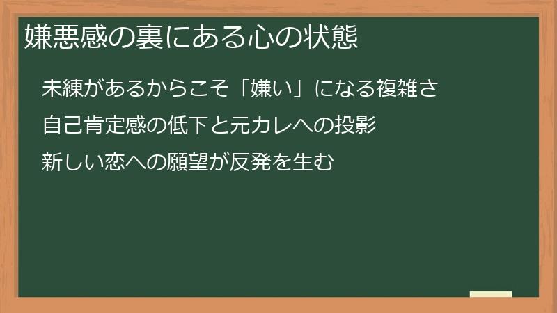 嫌悪感の裏にある心の状態