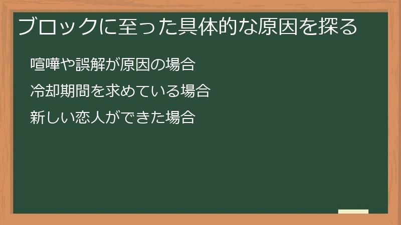 ブロックに至った具体的な原因を探る