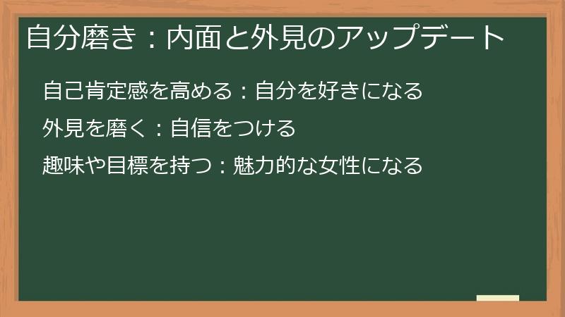 自分磨き:内面と外見のアップデート