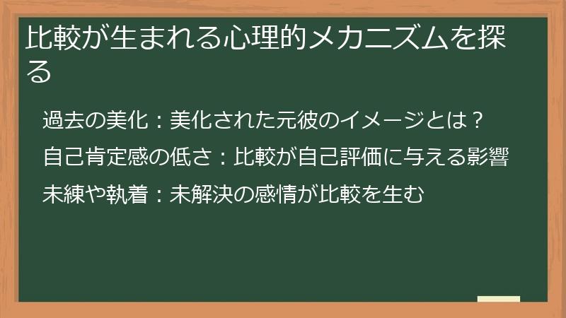 比較が生まれる心理的メカニズムを探る