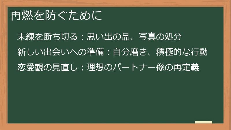 再燃を防ぐために