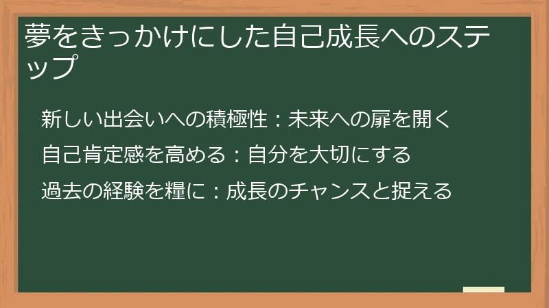 夢をきっかけにした自己成長へのステップ