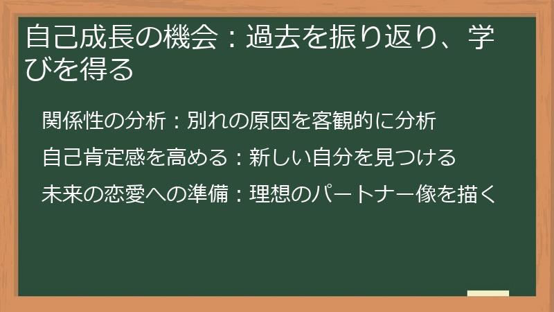 自己成長の機会：過去を振り返り、学びを得る