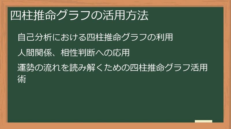 四柱推命グラフの活用方法